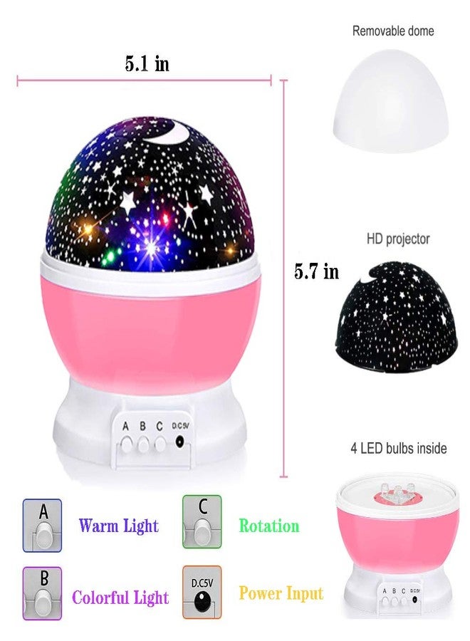 Borelor Star Night Light for Kids, 12 Color Changing Lights Modes with USB Cable, 360°Rotating Moon Star Projector Desk Lamp for Bedroom Party Decor & Girls Birthday Gift - Image 3