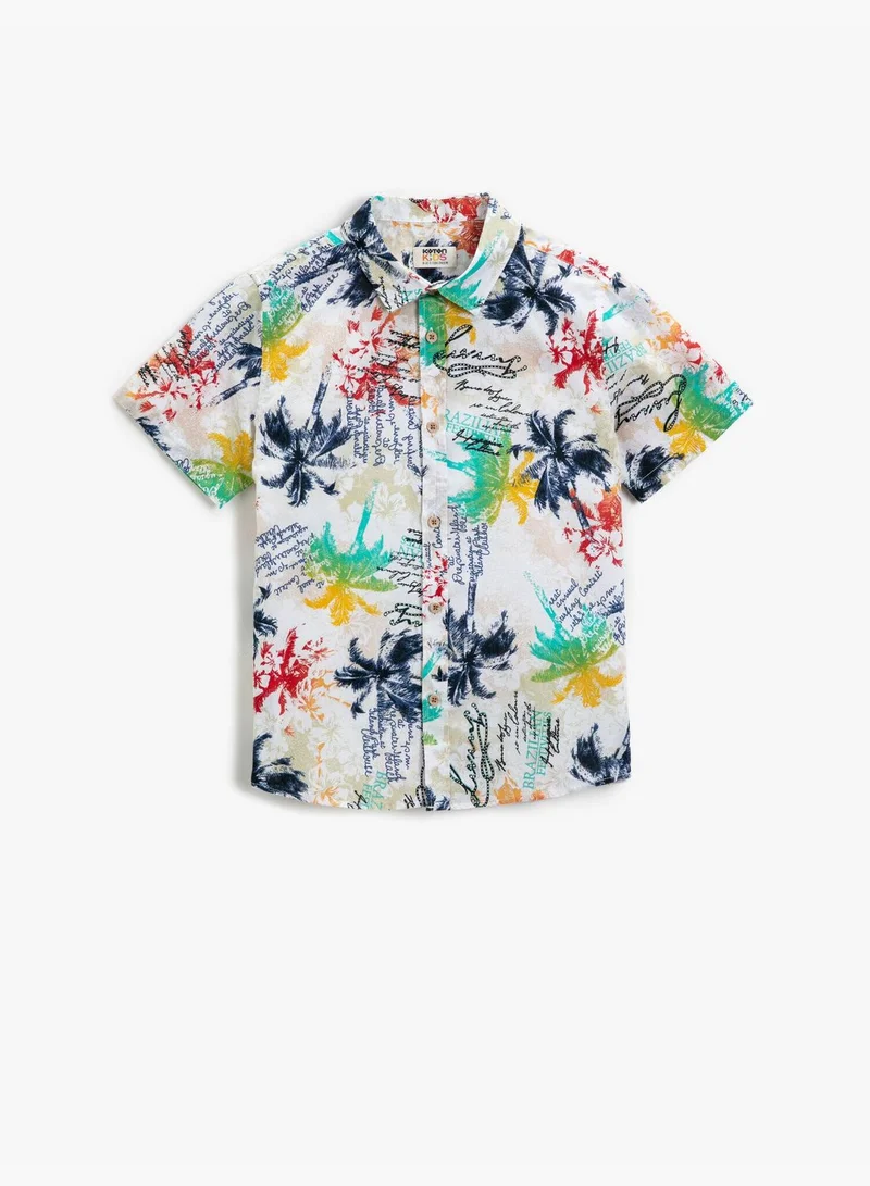 كوتون Printed Short Sleeve Shirt Cotton