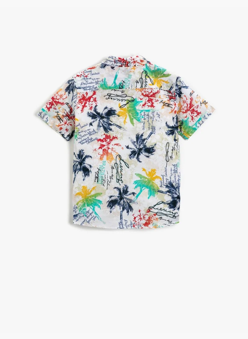 كوتون Printed Short Sleeve Shirt Cotton