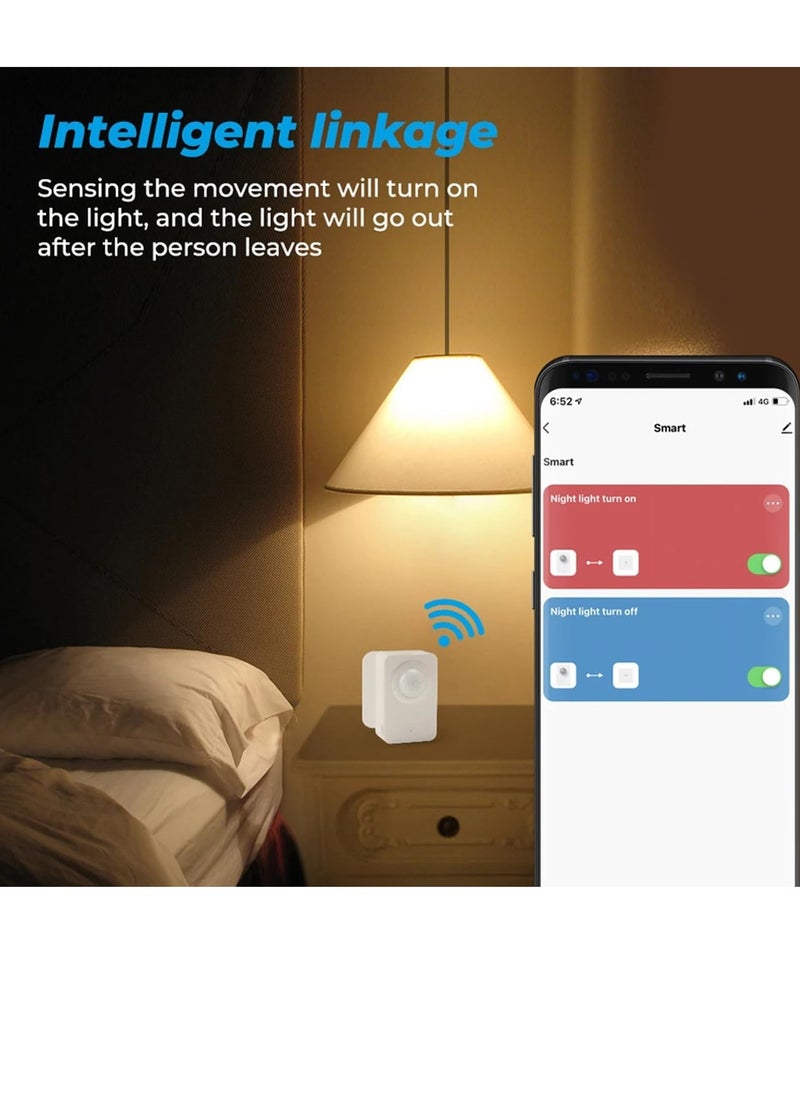 igeekwell - Smart TUYA Wi-Fi Motion Sensor, Wireless PIR Motion Detector With App Notification Alert And Large Area Detection, Battery Or USB Powered, Contact Sensor For Home Security And Smart Home Automation - Image 1