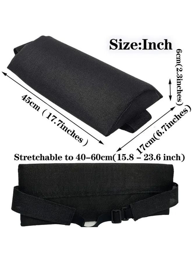 Zero Gravity Chair Neck Pillow With Adjustable Strap For Outdoor Lounge Recliner Beach Chairs Black And Grey - Image 3