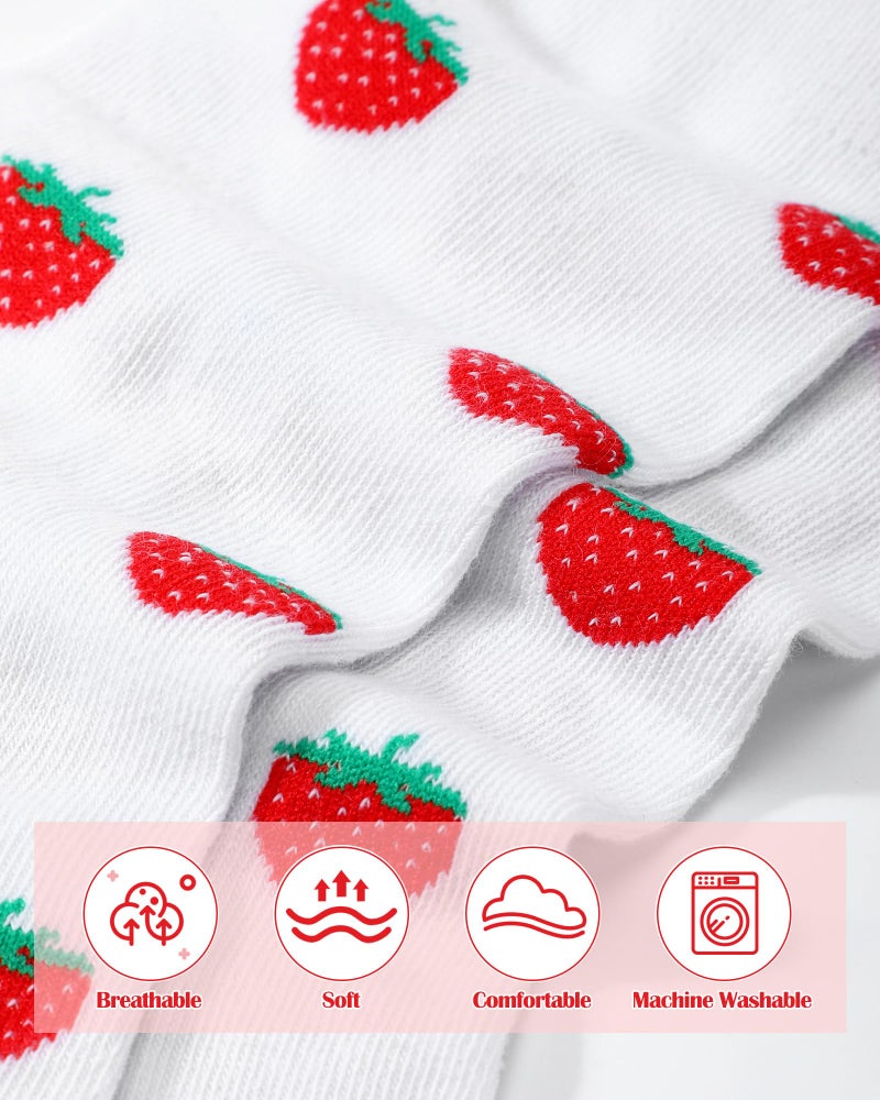 Cutecrop 10 Pairs Floral Socks for Women Novelty Cute Flower Crew Socks for Lady Spring Birthday Inspirational Gift(Cute Style) - Image 5