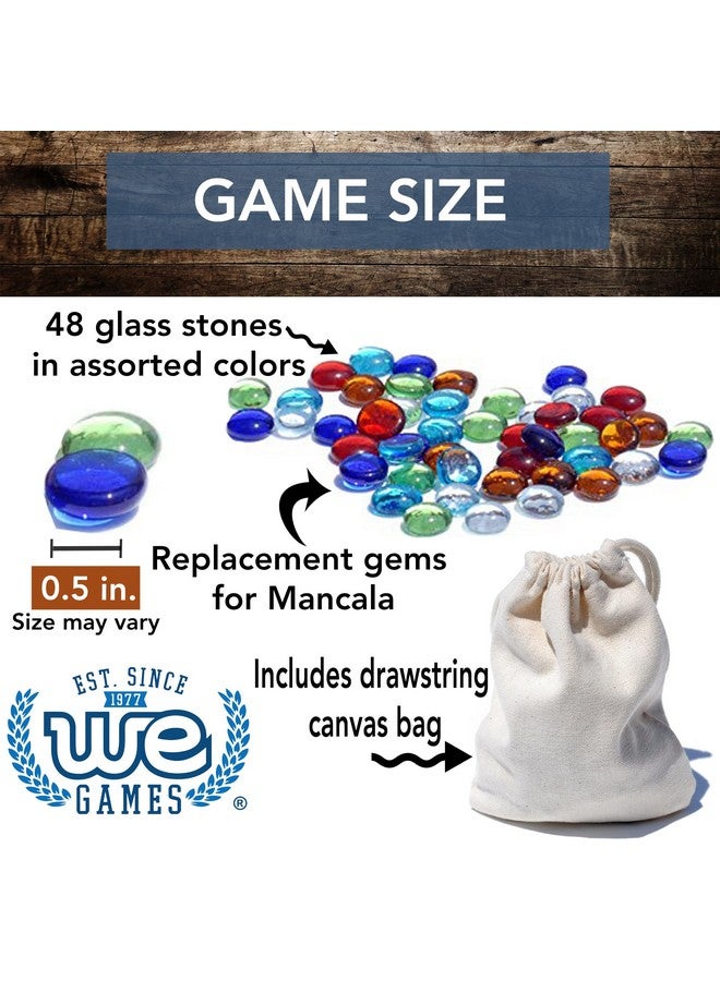 WE Games Replacement Glass Mancala Stones in Assorted Colors - Image 2
