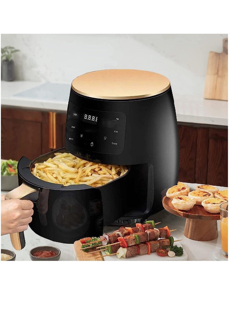 SilverCrest - Multifunctional Digital Electric Hot Air Fryer LCD Touch Screen Nonstick Basket 6L 2400W Black - Image 1