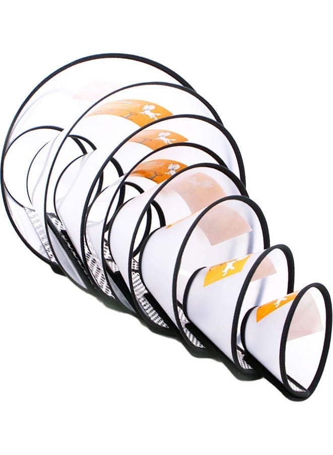 Deo King 2-Piece Adjustable Anti-Biting Wound Healing Cone Collar Cover White/Black - Image 4