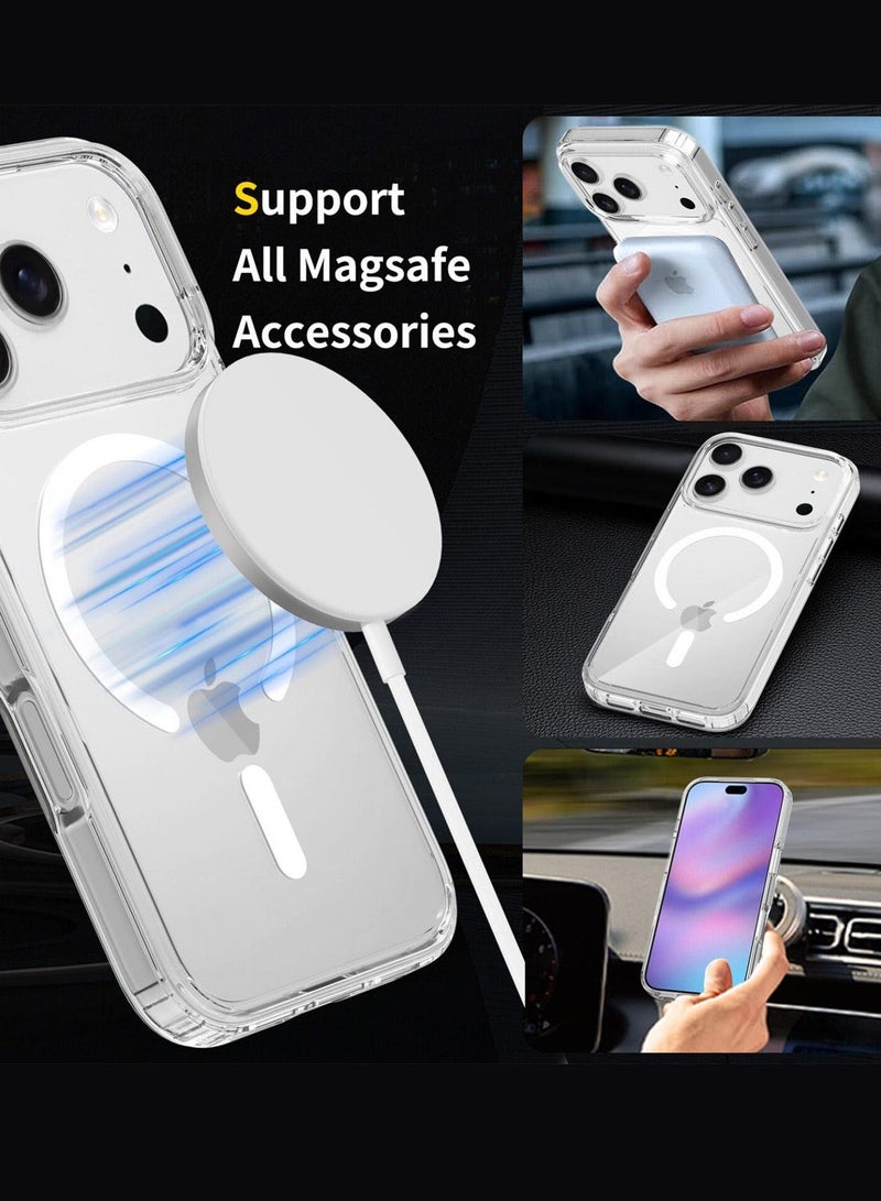 Wtech Apple iPhone 18 Pro Max 5G 2026 Magnetic Case, Slim Transparent Flexible TPU Shockproof Magsafe Back Phone Case (MCTPTN) - Clear - Image 5