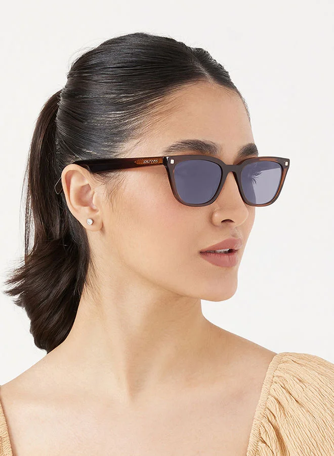 30Sundays 30Sundays THALIA,Women Sunglasses, Cat Eye Sunglasses, UV Protection: UV400 (Brown,Blue)
