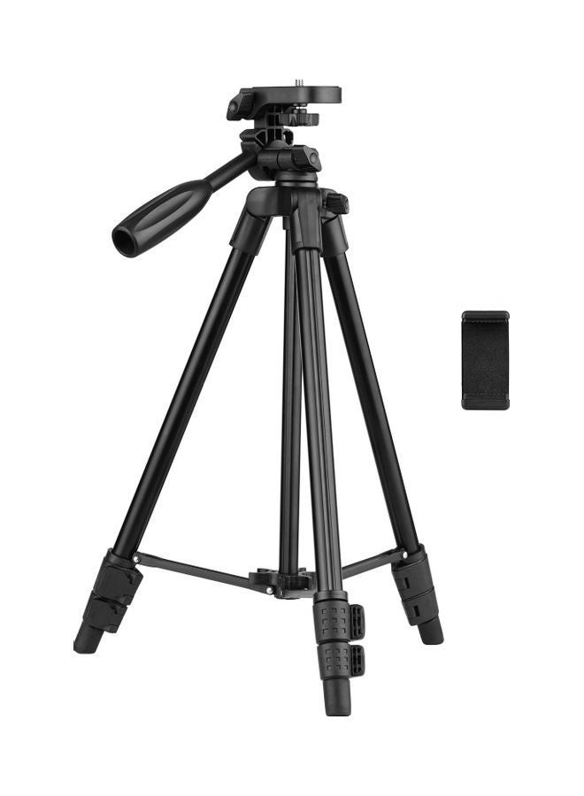 NIBEMINENT 3-Section Tripod Stand With Phone Clamp Holder Set Black  - Image 2