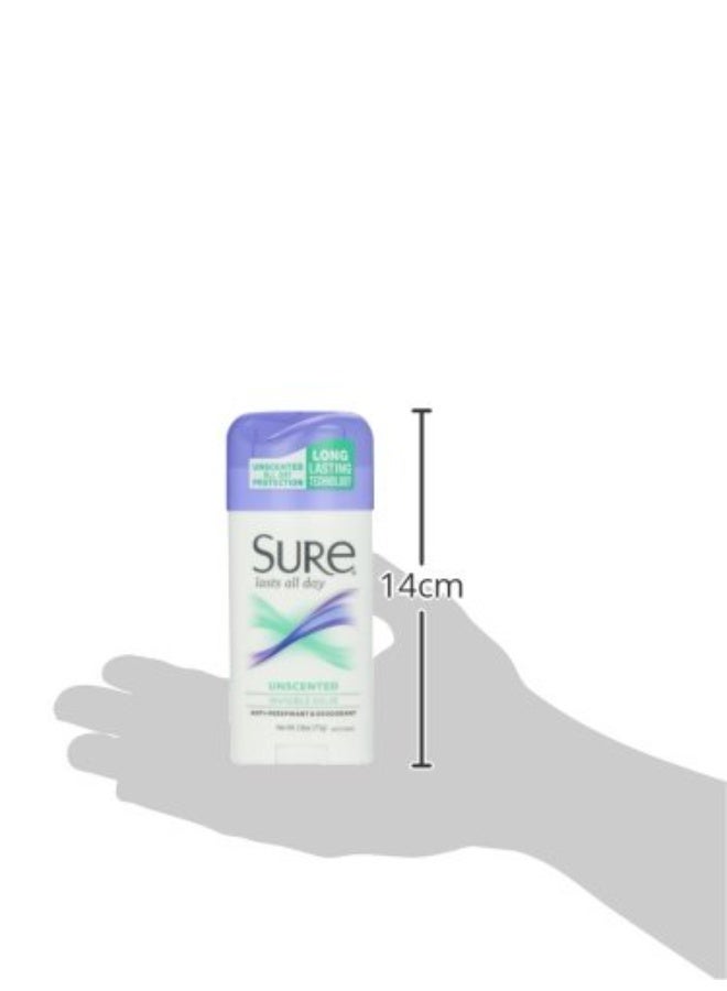 Sure Deodorant Invisible Solid, Unscented - 2.6 oz - Image 2