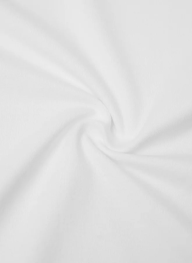 The Souled Store  The Souled Store Men Relaxed Fit Solid White T-Shirt  | Best Price UAE