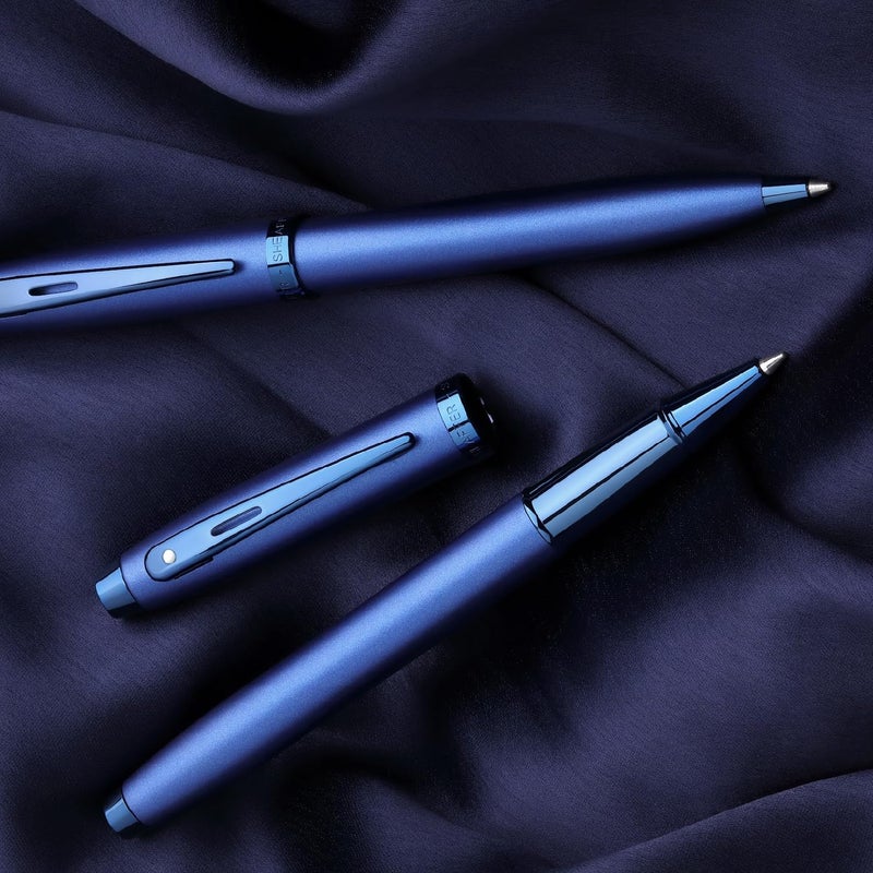 SHEAFFER Pen Sheaffer 100 E9371 Satin Blue With Pvd Blue Trims Bp - Image 2