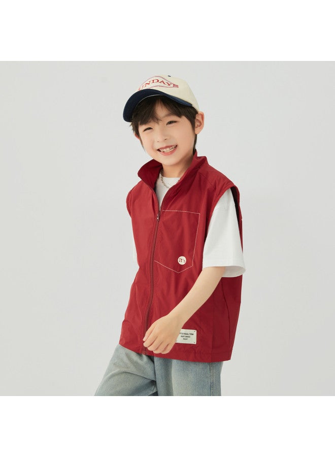 And Stylish】children's Outdoor Functional Vest, 2025 Spring/autumn Sleeveless Jacket For Boys - Image 3