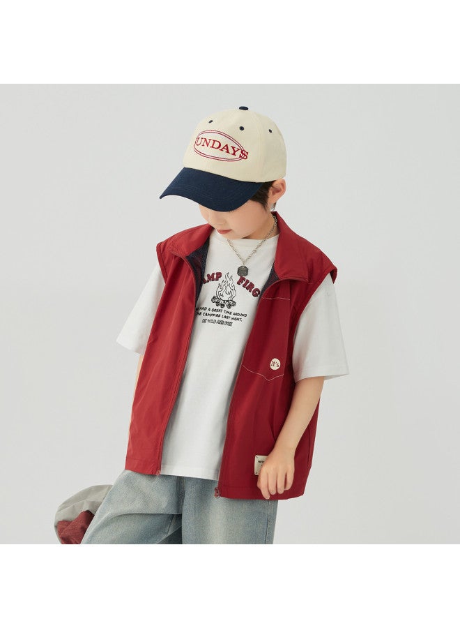 And Stylish】children's Outdoor Functional Vest, 2025 Spring/autumn Sleeveless Jacket For Boys - Image 5