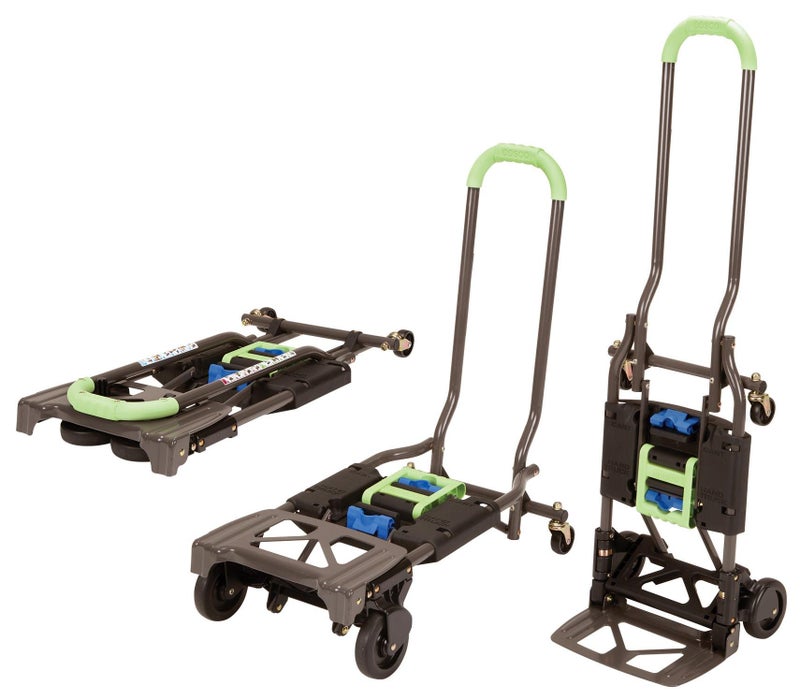 COSCO Shifter Multi-Position Folding Hand Truck and Cart, 300 lb. Weight Capacity, Green, 12222PBG1E - Image 1