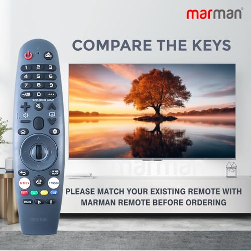 marman® Compatible with Lloyd Web OS Smart TV Remote Control Suitable for 4K Ultra HD LED FHD Tv 850D 850E Series Without Voice Command - Match Remote Key by Key with Existing Remote Control - Image 3