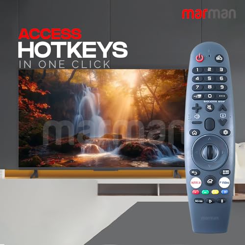 marman® Compatible with Lloyd Web OS Smart TV Remote Control Suitable for 4K Ultra HD LED FHD Tv 850D 850E Series Without Voice Command - Match Remote Key by Key with Existing Remote Control - Image 2