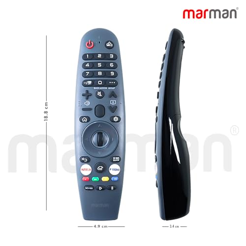 marman® Compatible with Lloyd Web OS Smart TV Remote Control Suitable for 4K Ultra HD LED FHD Tv 850D 850E Series Without Voice Command - Match Remote Key by Key with Existing Remote Control - Image 4