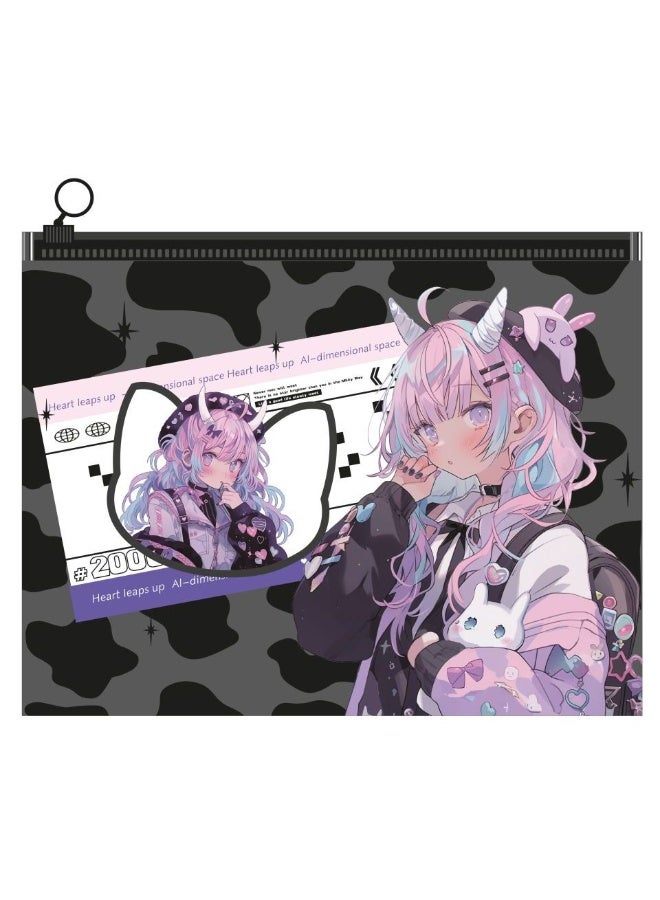 M&G Chenguang Pink Fantasy document folder with zipper - Size:A5 - 1pcs - No:ADM945S4 - Image 1