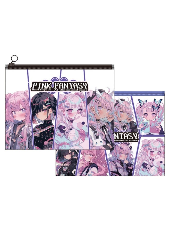 M&G Chenguang Pink Fantasy document folder with zipper - Size:A5 - 1pcs - No:ADM945S4 - Image 4