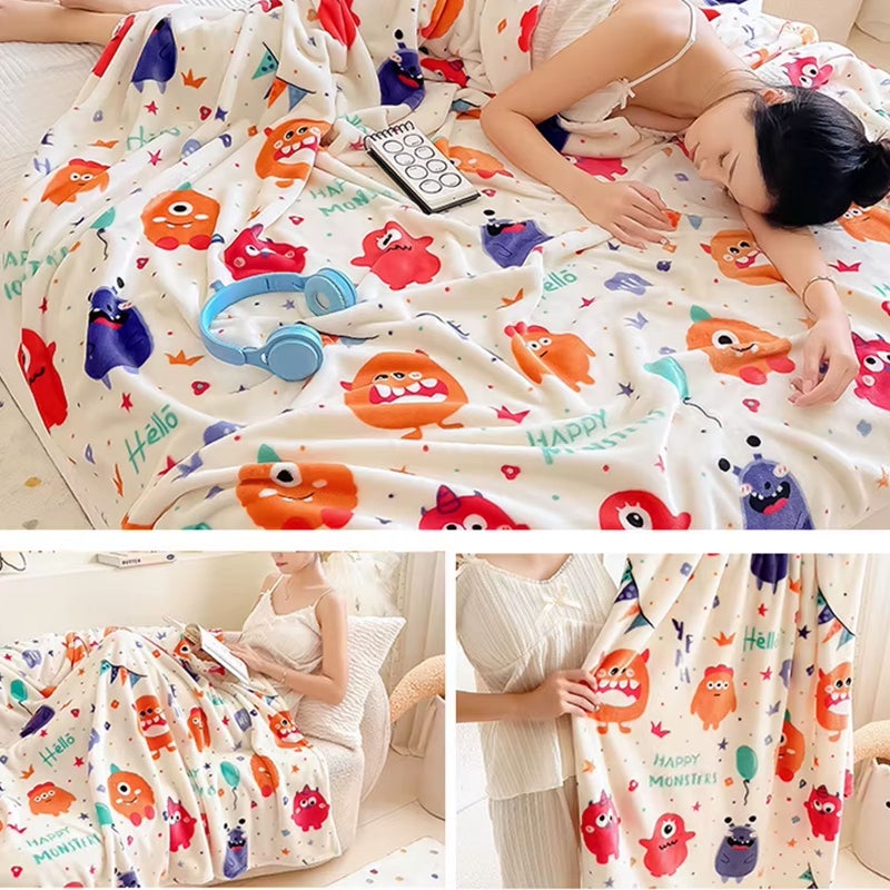 Christmas thickened flannel blanket bright red coral fleece blanket air conditioning blanket gift - Image 5