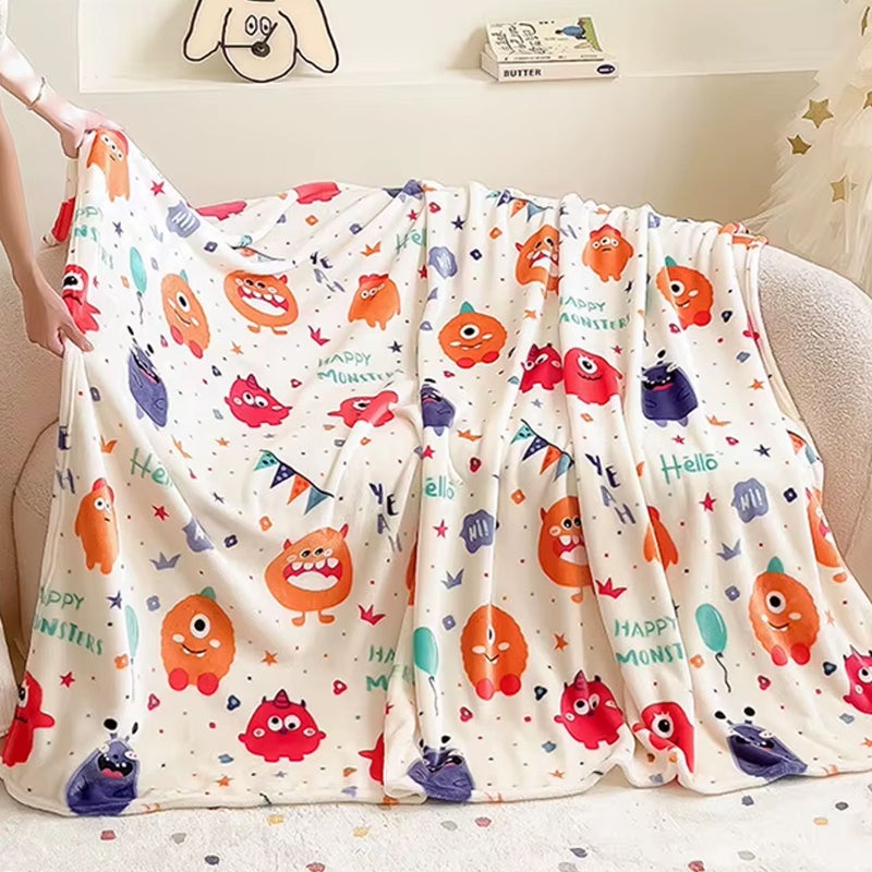Christmas thickened flannel blanket bright red coral fleece blanket air conditioning blanket gift - Image 3