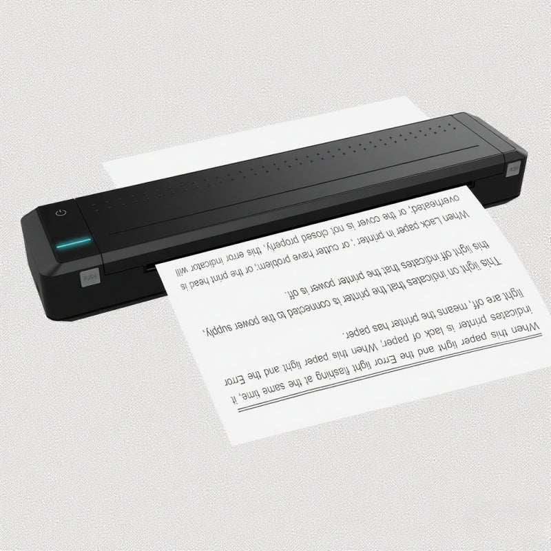 Portable Thermal Printer: Black 310x63.5x39.5mm 2000mAh Battery - High-Speed 15mm/S Printing Wireless Thermal Transfer Printer for Travel Business Office Study - Image 1