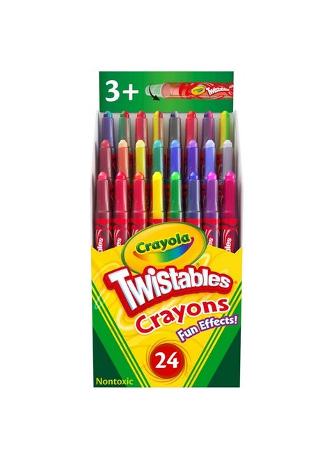 Crayola Fun Effects Mini Twistables Crayons, 24-Count, 1 pack