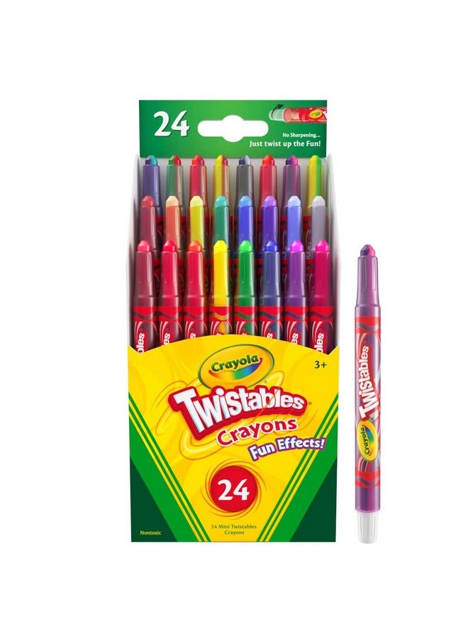 Crayola - Crayola Fun Effects Mini Twistables Crayons, 24-Count, 1 pack - Image 1