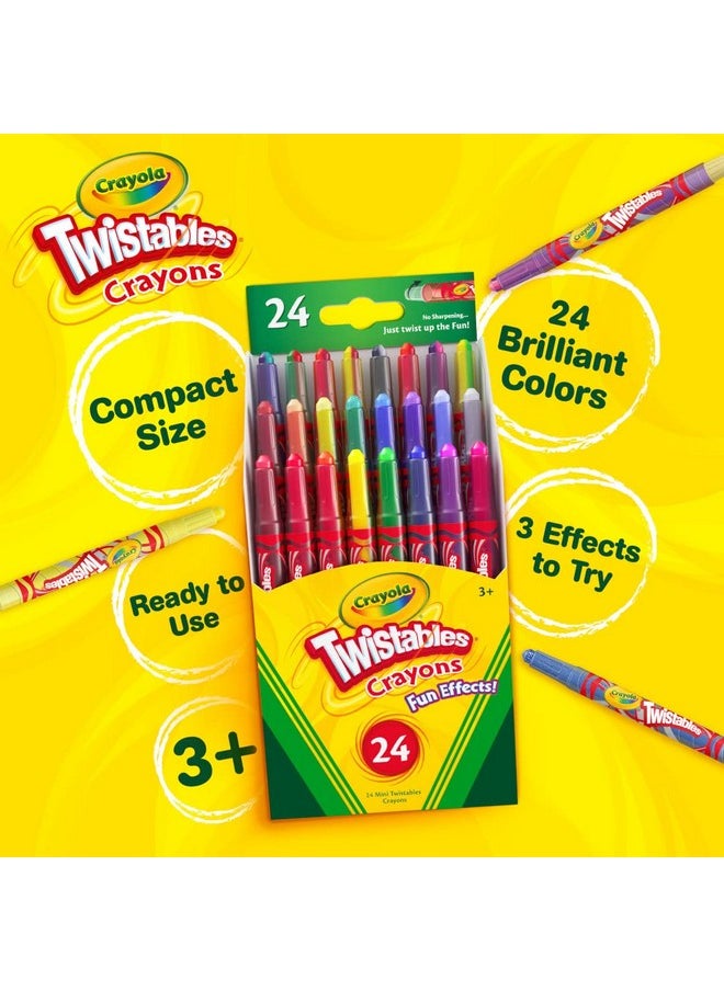 Crayola - Crayola Fun Effects Mini Twistables Crayons, 24-Count, 1 pack - Image 1