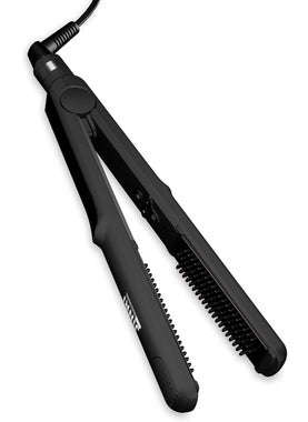 JINRI 3 in 1 Heated Straightening Brush Flat Iron for Smooth Anti Frizz Hair Styling  Electric Hot Brush Crimper with Hair Straightening Features L 