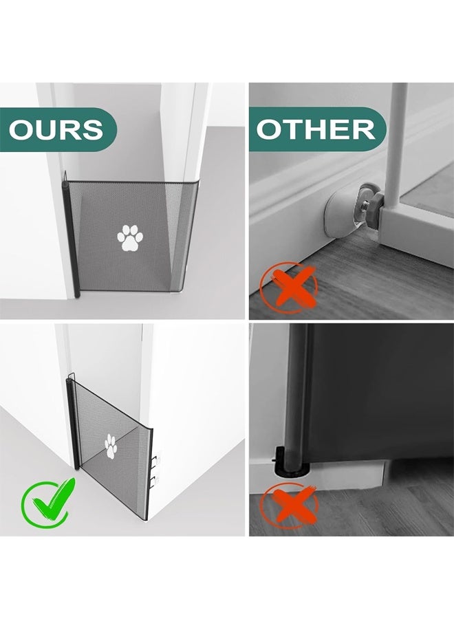 Vividorad Retractable Baby Gate,Adjustable Safety Baby Gate,Baby Gate for Smooth Wall No Drilling,Extra Wide Baby Safety Gate, Portable Easy Install Baby Gate,for Doorway, Staircase, Indoor, Outdoor(43.3x30.7inch/59x30.7inch) - Image 5