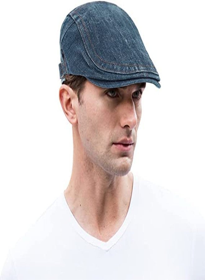 Malvina قبعة غولف نسائية من قماش الدنيم الأزرق من مالفينا / قبعة على طراز ديفاناند (أزرق داكن) (عبوة من قطعة واحدة) - Image 2