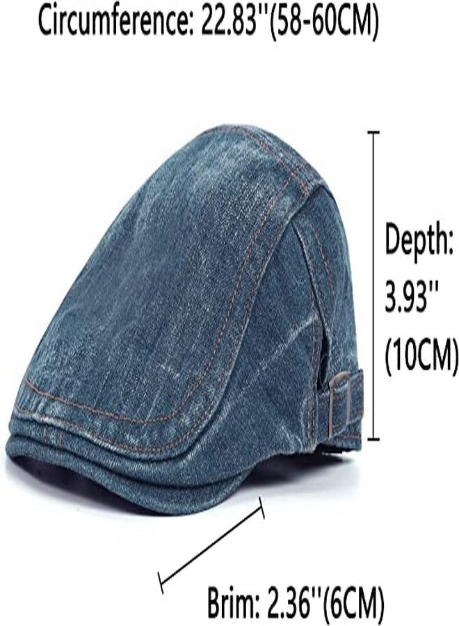 Malvina قبعة غولف نسائية من قماش الدنيم الأزرق من مالفينا / قبعة على طراز ديفاناند (أزرق داكن) (عبوة من قطعة واحدة) - Image 3