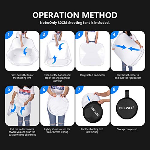 Neewer® 24x24 inch/60x60 cm Photo Studio Shooting Tent Light Cube Diffusion Soft Box Kit with 4 Colors Backdrops (Red Dark Blue Black White) for Photography - Image 2