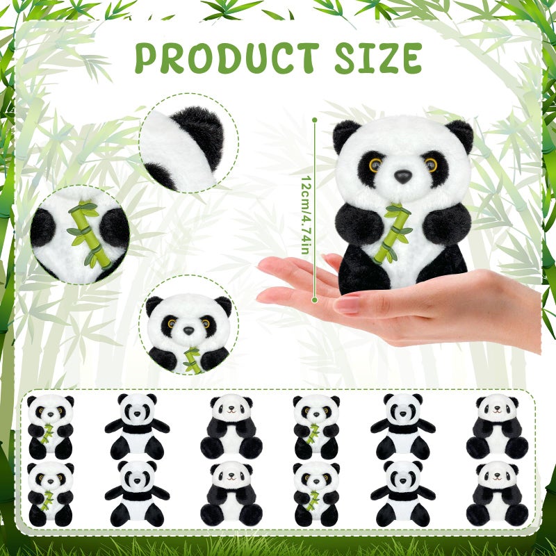 Jiytivity 38 Pcs Adopt a Panda Party Favors Include 12 Mini Panda Stuffed Animals 12 Foldable Boxes 12 Adoption Cards 1 Adopt Sign 1 Fence for Jungle Party Supplies Pet Adoption Baby Shower Birthday Gifts - Image 2
