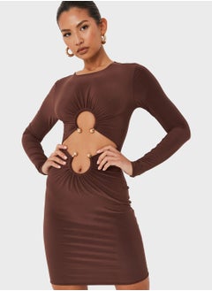 Slinky Ring Detail Cut Out Dress