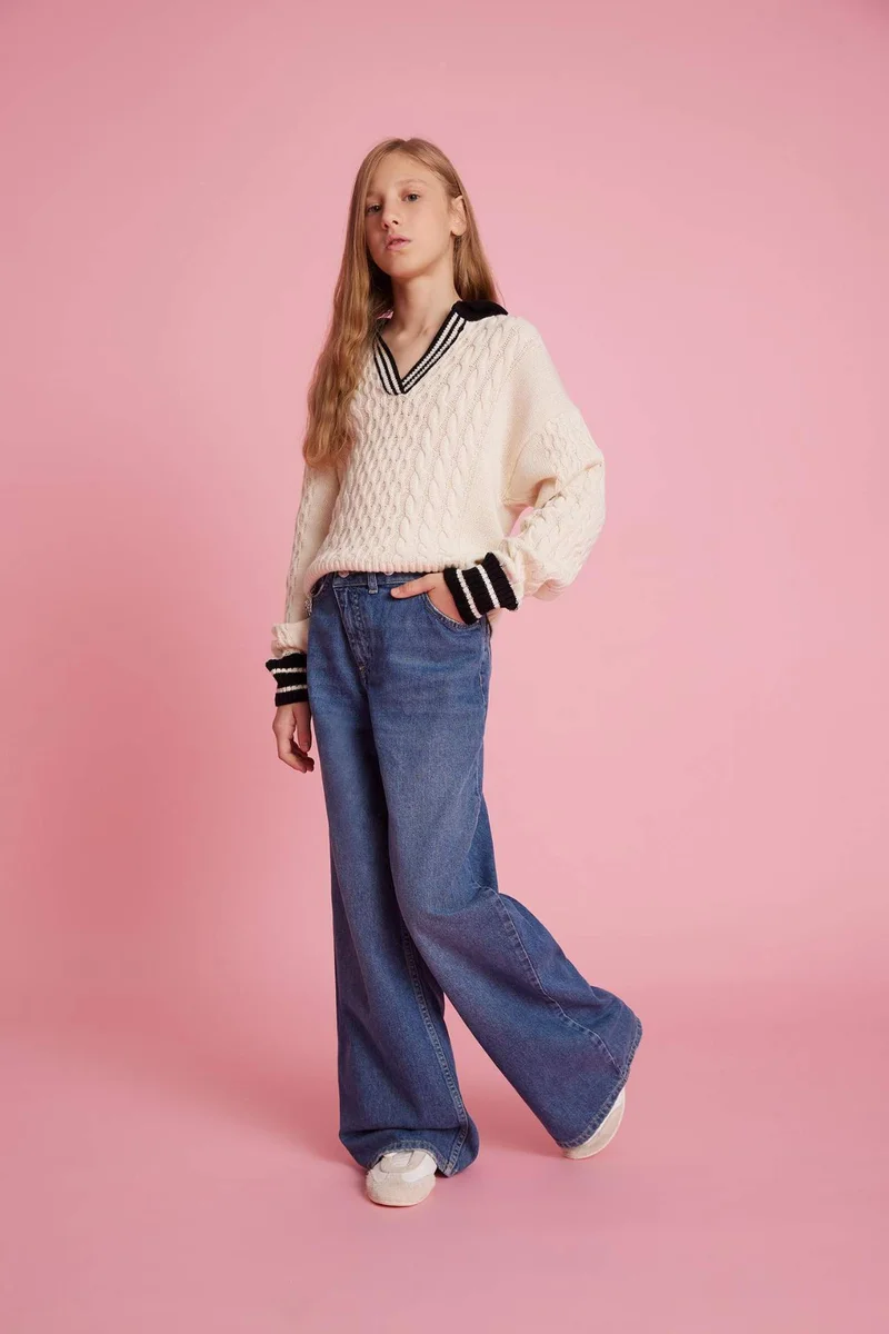 ديفاكتو Girl Wide Leg Jeans