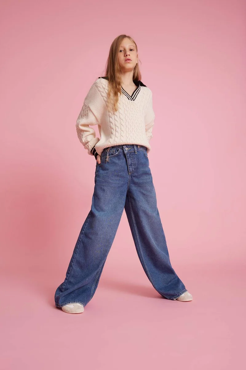 ديفاكتو Girl Wide Leg Jeans