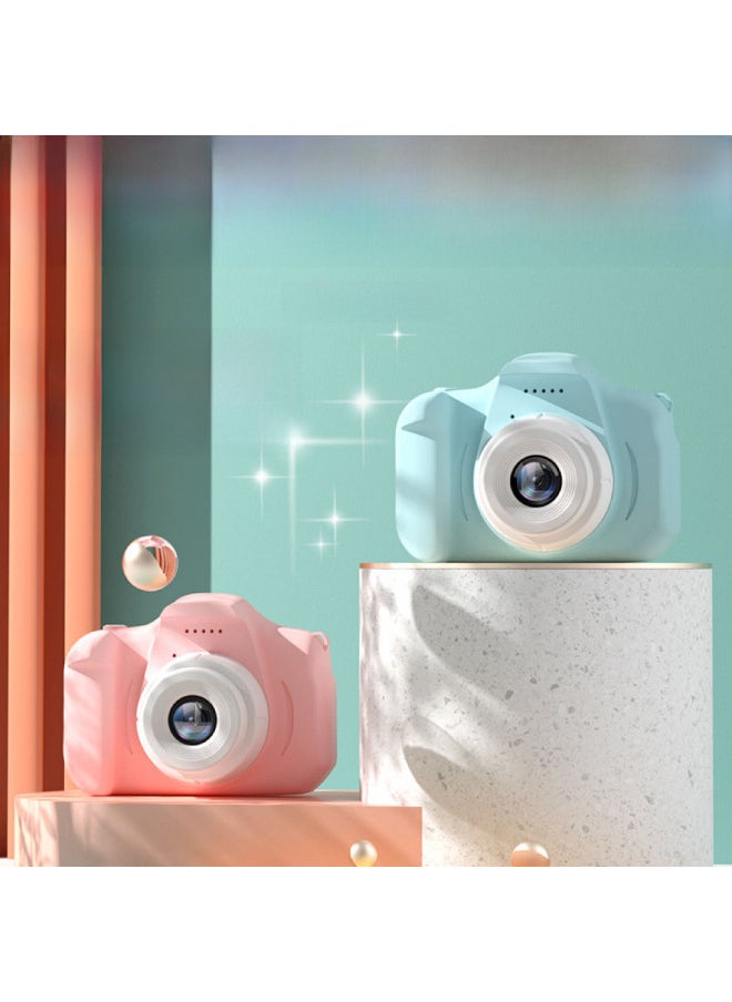 Cartoon Children's Camera Smart Mini Digital Photography X2 Kids Camera Birthday Gift Compact Digital Lcd Screen-Color:Green List +32GB + Card Reader  - Image 2