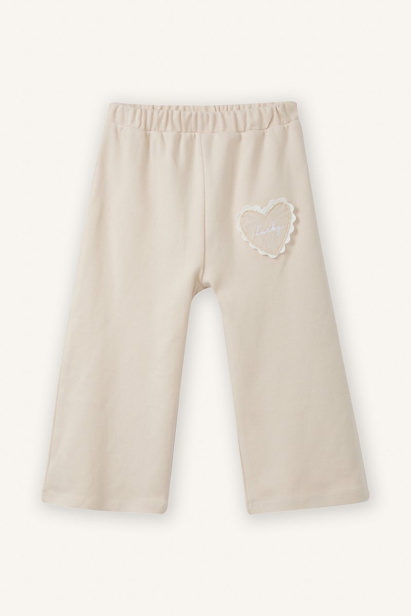 DeFacto Beige BabyGirl Baby Girl Wide Leg Trousers Casual - Image 1