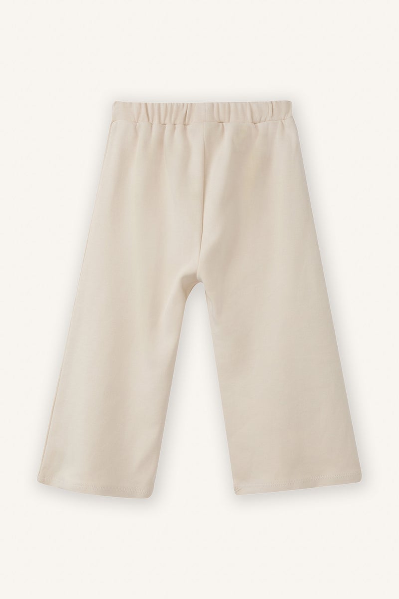 DeFacto Beige BabyGirl Baby Girl Wide Leg Trousers Casual - Image 3