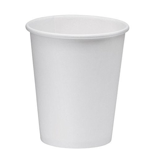 NYHI 50 Pack 8 oz White Paper Disposable Coffee Cups Hot Cold Beverage Drinking Cup for Water Juice Espresso Tea Ideal for Water Coolers Party - Image 4