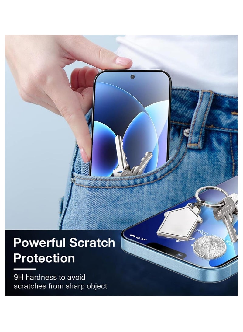 عام [3 قطع] حامي شاشة متوافق مع هاتف Xiaomi 17 Pro Max - زجاج مرن عالي النفاذية، فائق النحافة، متوافق مع الغطاء، حساسية عالية، مقاوم للخدوش، زجاج مقوى خال من الفقاعات - Image 4