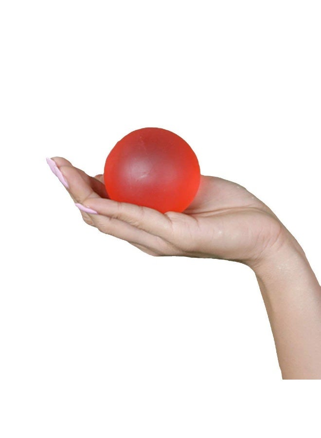 PHYSIOTREX Physio Gel Exercise Ball for Hand Therapy & Stress Relief - 100% Latex-Free Premium Gel Squeeze Ball for Finger Exercise & Arthritis Pain - Durable Hand Exerciser to Improve Strength & Grip (Red) - Image 3