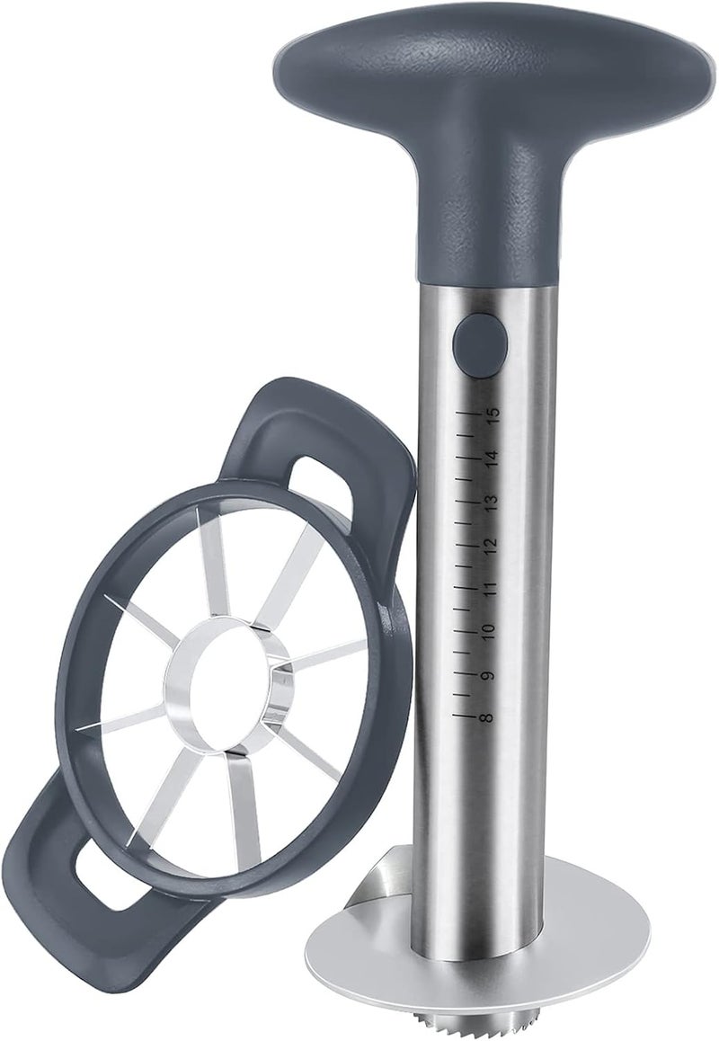 Newness Pineapple Corer and Slicer Tool, Robust Pineapple Core Remover with Upgraded Cutter & Reinforced Thicker Blade, Stainless Steel Kitchen Fruit Gadget for Diced Pineapple Rings (Grey) - Image 1