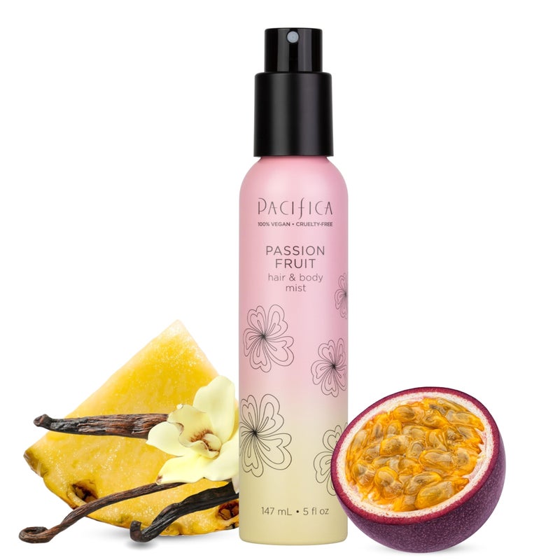 Pacifica Hair Mist Perfume & Full Body Spray for Women - Passion Fruit Body Mist Fragrance w/Pineapple, Orange Blossom, Vanilla, Sandalwood & Bergamot â€“ Alcohol-Free, Vegan & Cruelty-Free, 5 oz - Image 1