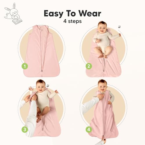 KeaBabies 2-Pack Baby Sleep Sacks, Zipper Wearable Blanket-0.5TOG Organic Cotton,Lightweight,Soft Cozy Toddler Sleeping Sack 6-12 months,Easy to Wear Large Newborn Transition Swaddles Sleepsacks(Butterflies, M) - Image 3