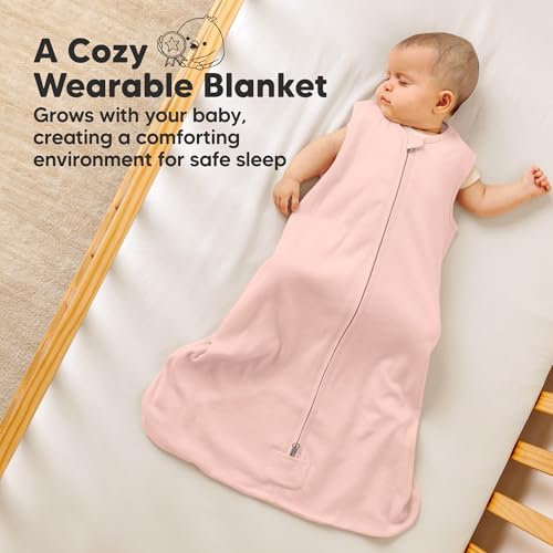 KeaBabies 2-Pack Baby Sleep Sacks, Zipper Wearable Blanket-0.5TOG Organic Cotton,Lightweight,Soft Cozy Toddler Sleeping Sack 6-12 months,Easy to Wear Large Newborn Transition Swaddles Sleepsacks(Butterflies, M) - Image 5