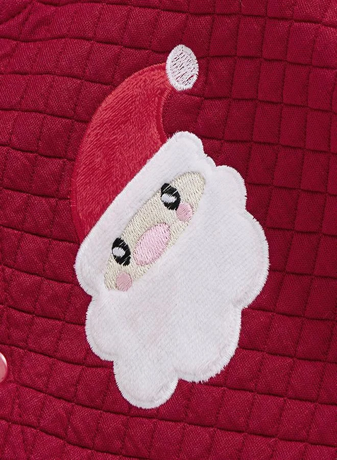 بيبي كلو Quilted Santa Red Romper for Baby’s Holiday