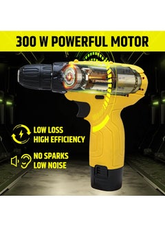 Tomahawk TOMAHAWK T7386 12V Cordless Screwdriver and Drill Machine Compact Lightweight Powerful 1350 RPM Reversible switch MultiTorque Clutch 10mm Keyless Chuck 1 x15Ah Battery  - Image 2